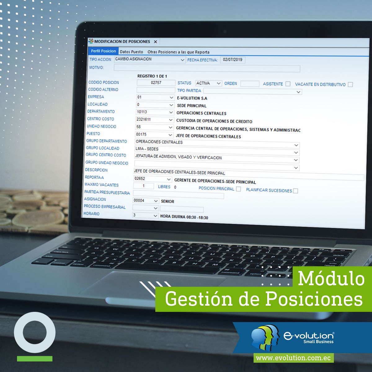 gestion posiciones